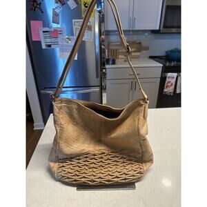 Day And Mood Slouchy Soft Woven Front Hobo Tote